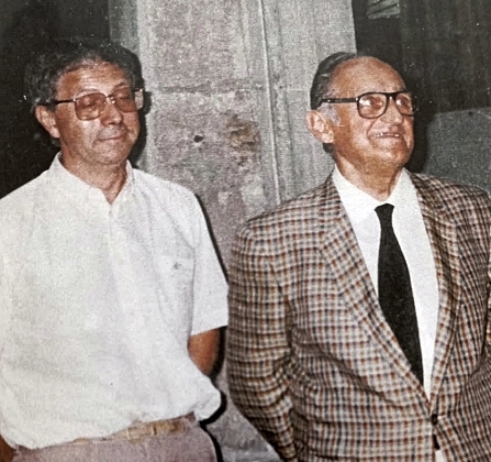 Avec Robert Lafont (à d.) Fonds Martel.