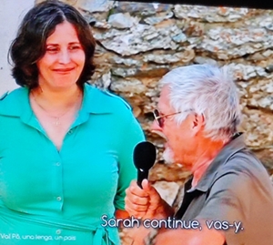 A Ostana en 2024, l'autrice reçoit le prix littéraire des langues autochtones (photo France 3, capture d'écran)
