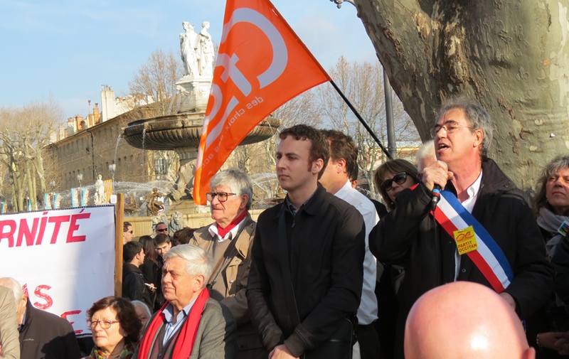 En pointe dans la défense des valeurs démocratiques historiques en Provence, Hervé Guerrera, du Partit Occitan (photo MN)
